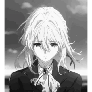 🙁 Violet Evergarden Anime, Sedih, Gadis, Karakter telegram sticker