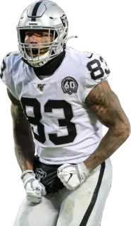 💪 calcio, NFL, giocatore, sport, atleta, Raiders, Darren Waller, tight end telegram sticker