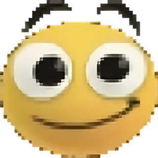 🙃 abelha, emoji, amarelo, animal, inseto telegram sticker