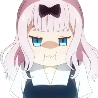 😣 Chika Fujiwara Kaguya-sama: Love Is War Anime, Chika Fujiwara, Kaguya-sama: Love is War, Meme, Bravo/Irritado whatsapp sticker
