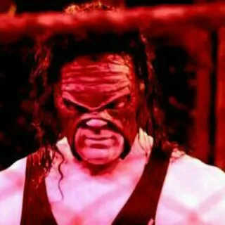 👺 Kane catch, Kane, WWE, catcheur masqué, rouge, monstre telegram sticker