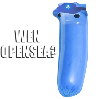 ⛵️ WEN OPENSEA? Meme, Cripto, NFT, OpenSea, Balão whatsapp sticker
