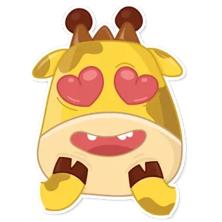 😍 การ์ตูน, สัตว์ประหลาด, ตาเป็นรูปหัวใจ, น่ารัก, สัตว์ telegram sticker