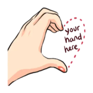 ❤ your head here Herz, Hand, Liebe, Freundschaft whatsapp sticker