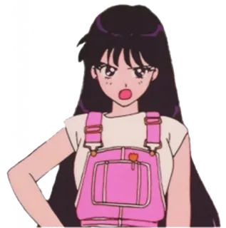 🚚 Sailor Mars Sailor Moon anime, sailor moon, sailor mars, cartoon, angry, girl telegram sticker