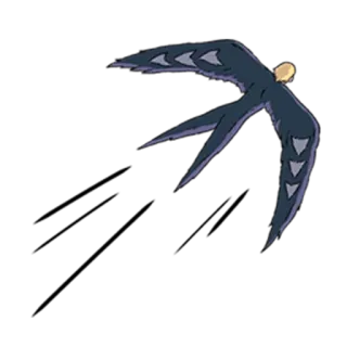 😐 птица, летающий, крылья, животное, темный whatsapp sticker