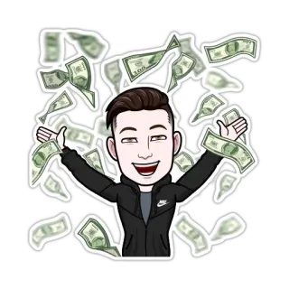 💵 denaro, contanti, successo, ricchezza, celebrazione, finanza telegram sticker