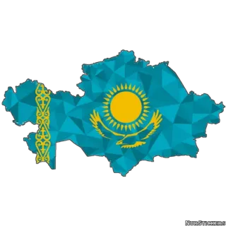 🇰🇿 kasachstan, flagge, land, asien, national telegram sticker