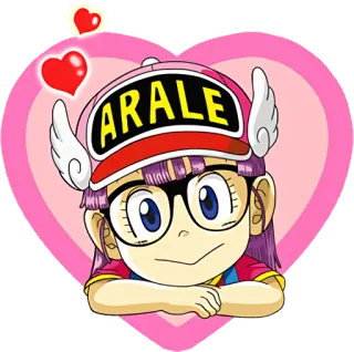 😘 Arale ARALE Anime, Manga, Hoạt hình, Dr. Slump, Arale Norimaki, Cô gái, Nhân vật telegram sticker