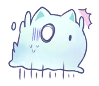 😱 lucu, binatang, kucing, hantu, kartun, jari tengah whatsapp sticker