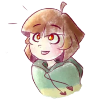 🤩 Chara Undertale chara, undertale, videogame, anime, cute telegram sticker