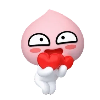 💬 personnage, coeurs, kakao telegram sticker