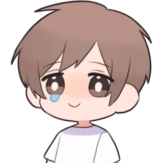 🥹 애니메이션, 소년, 귀여운, 만화, 감정, 울음, 슬픈 telegram sticker