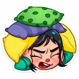 🦋 Vanellope von Schweetz Wreck-It Ralph Vanellope, Pillows, Wreck-It Ralph, Cartoon, Angry, Sticker whatsapp sticker