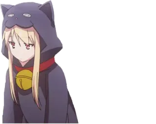 😔 Anime, Mèo, Áo hoodie, Dễ thương, Manga, Cô gái, Nhân vật telegram sticker