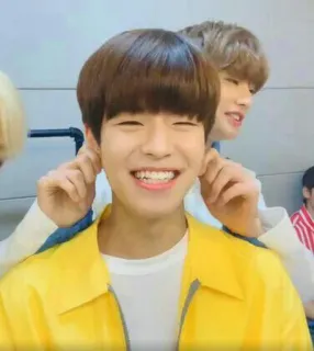 🐶 portrait, asiatique, souriant, hommes, K-pop whatsapp sticker