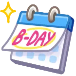 π B-DAY verjaardag, kalender, viering, evenement, datum, fijne verjaardag telegram sticker
