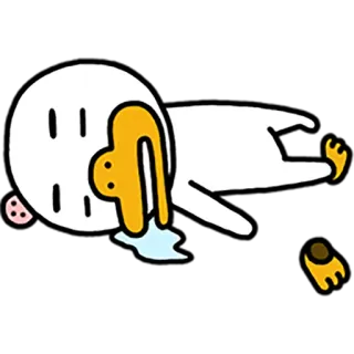 😴 мультфильм, плачет, грустный, эмоциональный, персонаж, утка telegram sticker