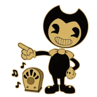 📻 Bendy Bendy and the Ink Machine desenho animado, monstro, retro, jogo, dança telegram sticker