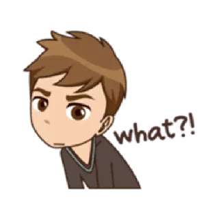 ☹ what?! domanda, confuso, arrabbiato telegram sticker