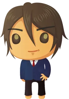 😏 Cartoon, Personage, Man, Pak, Stropdas telegram sticker