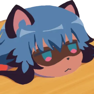 😶 Michiru Kagemori BNA: Brand New Animal Anime, Cartone animato, Tanuki, Ragazza, Stanca, Assonnata telegram sticker