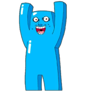 😀 biru, monster, kartun telegram sticker