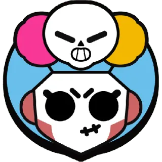 😃 calavera, personaje, dibujos animados, juego, pegatina whatsapp sticker