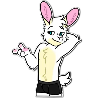 😏 furry bunny telegram sticker