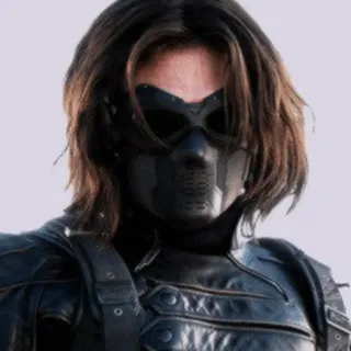 😐 Winter Soldier Marvel Зимний Солдат, Баки Барнс, Marvel, Супергерой, Маска, Экшн, Мститель, Персонаж комиксов telegram sticker