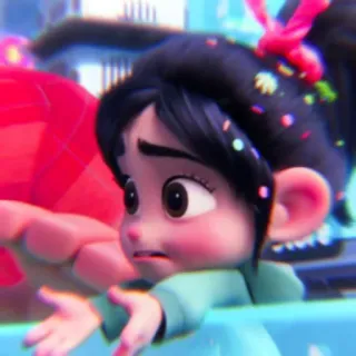 🩰 Vanellope von Schweetz Wreck-It Ralph vanellope, rompe ralph, disney, dibujos animados, animación telegram sticker