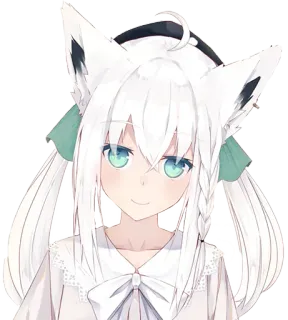 🌽 Shirakami Fubuki anime, vtuber, fox girl, cute, fubuki telegram sticker