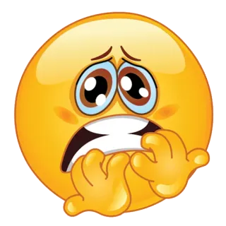 😲 emoji, anxious, nervous, worried, fearful, expression whatsapp sticker