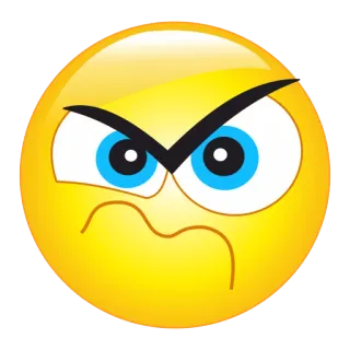 😤 en colère, emoji, fou, contrarié, frustré, dessin animé whatsapp sticker