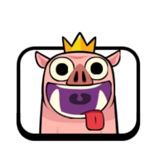 😝 hog, pig, crown, cartoon, animal telegram sticker
