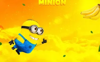 😁 Minion MINION minion, banana, cartoon, yellow, character telegram sticker