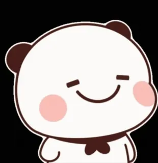 😊 panda, fofo, feliz, desenho animado, animal telegram sticker