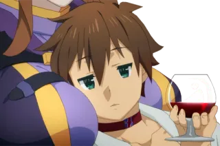 🍷 Kazuma Konosuba Anime, Konosuba, Kazuma, Ecchi, Humor, Isekai telegram sticker