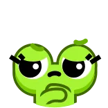💔 adesivo, verde, triste, cartone animato whatsapp sticker