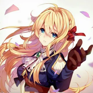 🥳 Violet Evergarden anime, character, girl, illustration telegram sticker