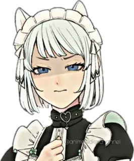 😡 Anime, Maid, Oreilles de chat, Sticker anime telegram sticker