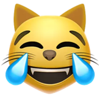 😹 이모지, 고양이, 웃음, 울음, 기쁨 telegram sticker
