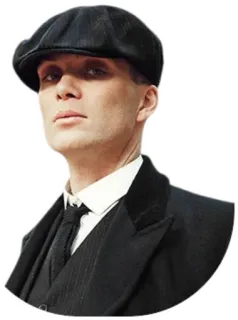 👀 Thomas Shelby Peaky Blinders Thomas Shelby, Peaky Blinders, Cillian Murphy, 1920s, gangster, flat cap, Birmingham telegram sticker