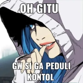 🗿 OH GITU
GW SI GA PEDULI
KONTOL meme, indonesian, offensive telegram sticker