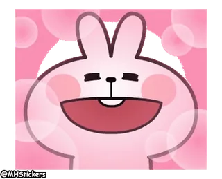 🥰 @MHStickers うさぎ, ピンク, 可愛い, アニメ telegram sticker