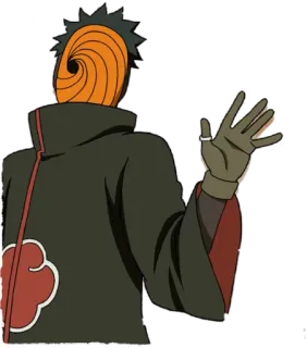 👋 Tobi Naruto Аниме, Наруто, Тоби, Персонаж, Маска, Акацуки telegram sticker