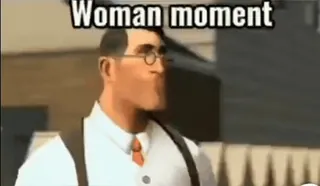 🌟 Woman moment Meme, drôle, femme, moment, jeu vidéo, personnage telegram sticker