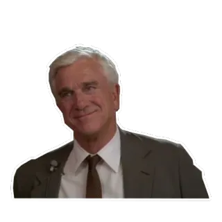 ☺️ Leslie Nielsen actor, portrait, man, celebrity, comedy telegram sticker