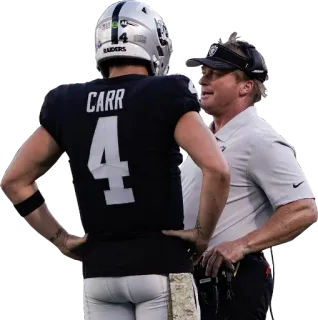 👥 Derek Carr CARR calcio, NFL, Las Vegas Raiders, atleta, sport, quarterback telegram sticker