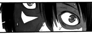 👀 manga, anime, eyes, sweat whatsapp sticker